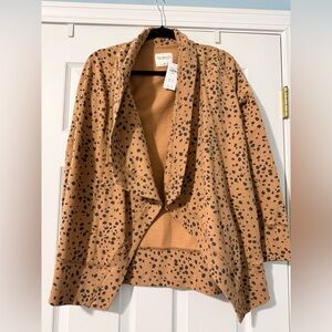 Abercrombie Leopard Open Front Sweatshirt